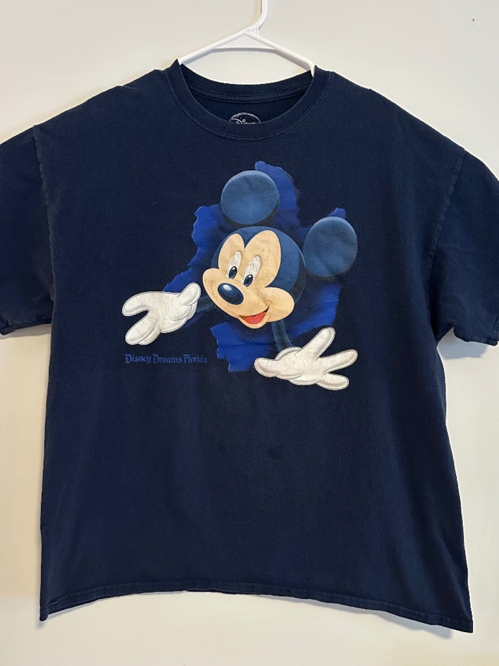Disney Dreams Florida Mickey Mouse Graphic Print T-Shirt XL Blue Short Sleeve